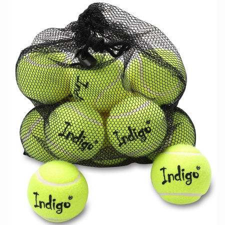 Купить Мяч для большого тенниса Indigo (12 шт в сетке) начальный уровень в Лисках 
