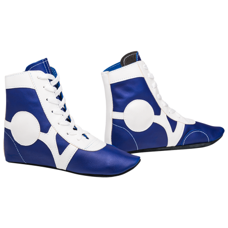 Купить Обувь для самбо SM-0102, кожа, синий Rusco в Лисках 